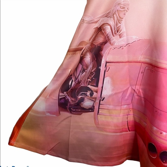 Star Wars Juniors Pink Hooded Rebel Dress Rey Small Fandom Cosplay - Picture 10 of 15